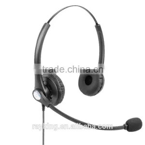 Biliteral Headphone, 2800mm Matti PU Cable, RJ11 Connector, PU Leather Ear Cover, Noise Cancelling thumbnail-1