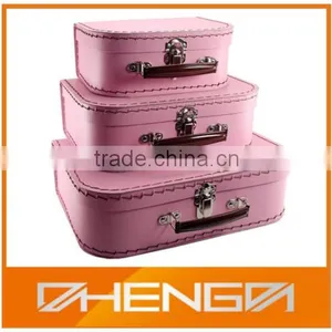 Hot Quality Customized Made Pink Paper Suitcase for Toys (ZD2014-M015) thumbnail-1