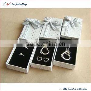 High Quality Recyclable Jewelry Box With Bow-tine and Insert thumbnail-1