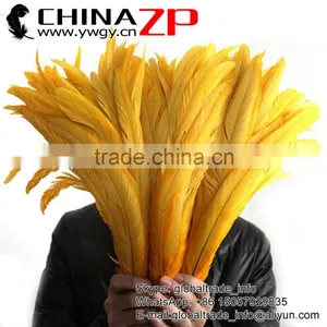 Leading Supplier CHINAZP Bulk Sale Cheap DIY Colored Yellow Chicken Fully Dyed Roosters Feathers thumbnail-1