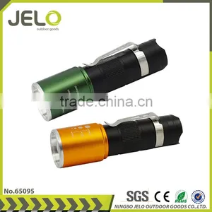 Ningbo JELO Sales Promotion High Power 1Watt LED Focus Torch Pocket and Zoom Pen Clip Flashlight thumbnail-1