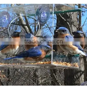 Crystal Clear Window Bird Feeder Acrylic Bird Feeder thumbnail-2