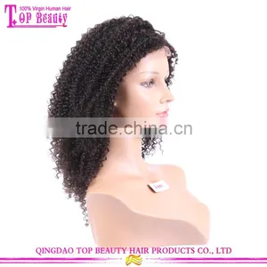 16 Inch Kinky Curly Texture Short Human Hair Lace Wig for Black Women thumbnail-3