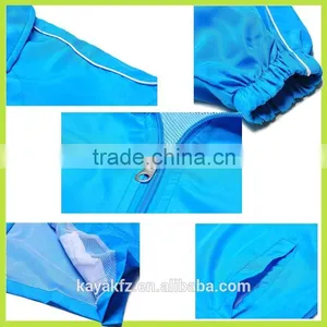 Custom Blue Nylon Ski Windbreaker Jacket thumbnail-2