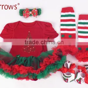 Western Girls Outfits 2016 New Years Children Clothing Set Kids Christmas Clothes for Cute Baby Girl thumbnail-2