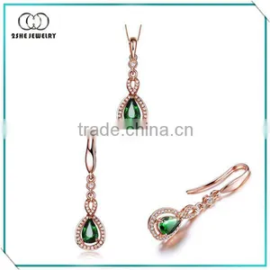 Rose Gold Plated Silver 925 Earrings and Pendant Set thumbnail-1