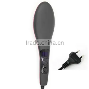 Hot Sell Led Display Black Big Button Hair Brush Straightener thumbnail-1