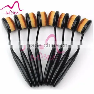 2016 Hot Sale Makeup Brushes 10 Pcs Toothbrush Style Makeup Brush Set Rose Gold Oval Cosmetic Makeup Set thumbnail-1