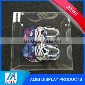 2016 Visible Dustproof Acrylic Nike Shoes Display Box With Label thumbnail-4