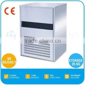 Commercial Portable Best Sell Ice Maker - 60 KG/Daily, Ice Cube, R134a, CE, TT-I74C thumbnail-1