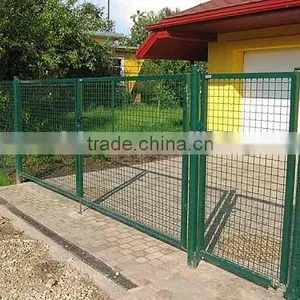 Wire Mesh Perimeter Security Panel Gate System/ Construction Welded Nylofor 3D Wire Panel Fence Gate thumbnail-3