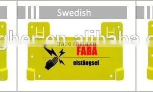 Home Security Electric Fence System In Use Warning Yard Fence Post Signs Lot thumbnail-3