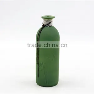 Green Color Thin Tall Glass Vase thumbnail-2