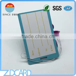 Matte Plastic PVC Luggage Tag With Transparent Strap thumbnail-6