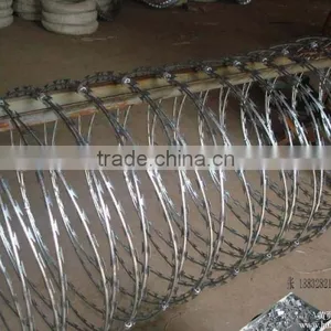 Galvanized Razor Blade Barbed Wire / Razor Wire Fence / Barbed Wire in China thumbnail-2