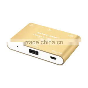 1080P HDMI And VGA+Audio Dual Display Converter Digital AV Multiport Adapter Golden thumbnail-5
