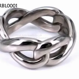 Personality Stainless Steel Rings Gold / Rose Gold , Metal Hollow Ring thumbnail-1