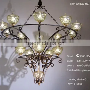 Hot Sale E14 Decorative Metal Chandelier/Beautiful New Design Three Levels Decorative Red Chandelier thumbnail-6