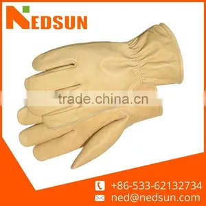 Durable Driving Safety Cow Leather Gloves thumbnail-1