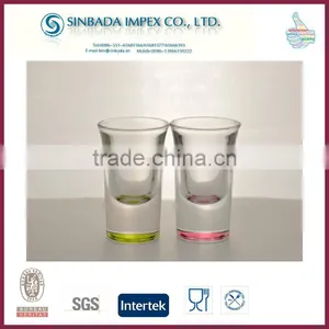 Anhui Factory FDA Inspection Wholesale Bottom Colored Wine Shot Glass thumbnail-1