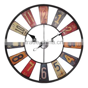 Antique Large Metal Art Wall Clock Wholesale thumbnail-2