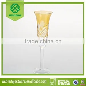 7oz Colorful Etched Champagne Glass thumbnail-1