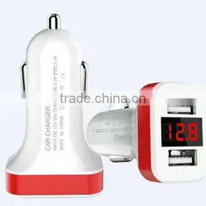 5V 1A 2.1A Dual Usb Car Charger With Led Digital Indicate thumbnail-5