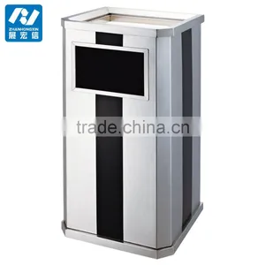 2017 Fashion Ground Ashtray Bin for Hotel Stainless Steel Coating Plated thumbnail-2