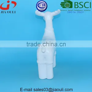 Christmas Decorations White Ceramic Deer for Table Decorations thumbnail-5