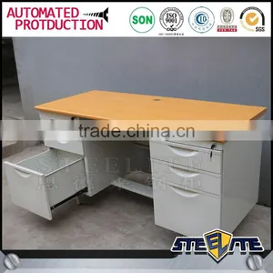 High Tech Executive Office Desk Computer Table With Bookshelf Office Boss Table thumbnail-4