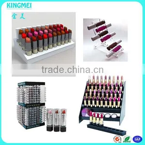 Custom Fashionable 2 Tiers Acrylic Cosmetic Display Lipstick Stand Holder thumbnail-2