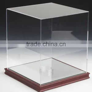 Cheap Transparent Acrylic Display Case With Wood Base thumbnail-1