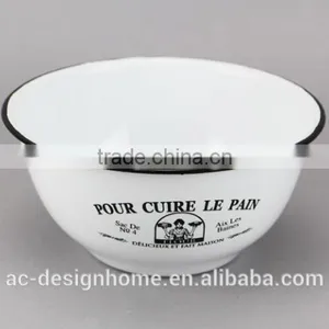ROUND ENAMEL IRON BOWL thumbnail-1