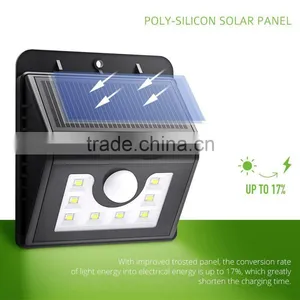 Bright 8LED Solar Power Lights 3Mode Outdoor Solar Street Light for Path Garden Lighting-4Pack thumbnail-1