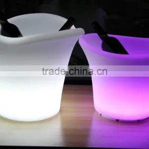 100% PE Plastic Luminous Led Plastic Flower Pot Furniture thumbnail-1