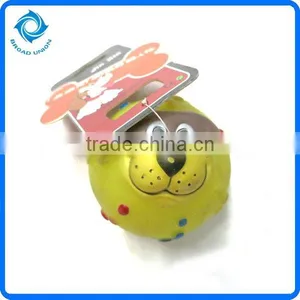 Yellow Dog Face Plastic Toy Ball Chew Toy Dog Toy thumbnail-1