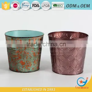 Garden Galvanized or Iron Outdoor Garden Planters Flower Pot Flowers thumbnail-5