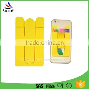 Newly Sticker Silicone Mobile Phone Card Pocket With Stand Holder thumbnail-2