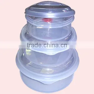 3Pcs Clear Plastic Crisper Air Holes With Flip Lids thumbnail-1