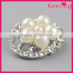Wholesales Fashionable Custom Pearl Rhinestone Buttons for Garments WBK-1458 thumbnail-2
