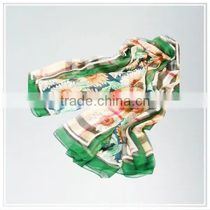 2015 Customized High Quality Silk Scarf Digital Print Porcess Service Multicolor Photo Realistic thumbnail-1