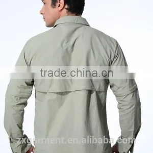 ZX UV Outdoor Protection Fabric Cheap Long Sleeve Fishing Usage uv Wholesale Fishing Shirts thumbnail-3