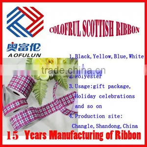 Hot Sale High Quality Plaid Ribbon thumbnail-2