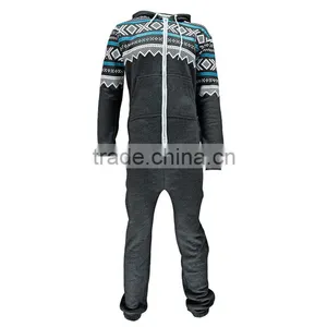 Cheap Price Ziped Hooded Super Soft Fleece Polyester Cheap Men's Onesie thumbnail-3