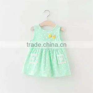 Children's Clothing Sleeveless Summer Skirt Sling Dresses Red Heart Printed Kids Model Dress thumbnail-3