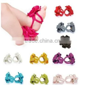 Cute Flower Feet Toddler Shoes Barefoot Blooms Ring Sandals Baby Infant Girl thumbnail-1