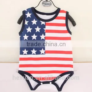 OEM Baby Boy's Clothes 100% Cotton Short Sleeve Rompers thumbnail-5