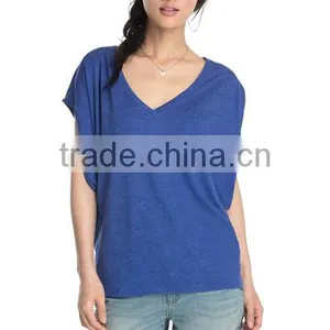 Oversized Batwing Design Plain Tee Shirt Blank thumbnail-1