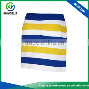 Top Quality Contrast Color Fashion Stripe OEM Service Golf Skirt,golf Skort thumbnail-2