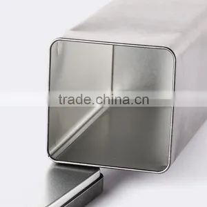 Factory Direct Sale Square Black Frosted Packing Metal Tea Tin Box General Packaging Tin Case Custom Wholesale thumbnail-5